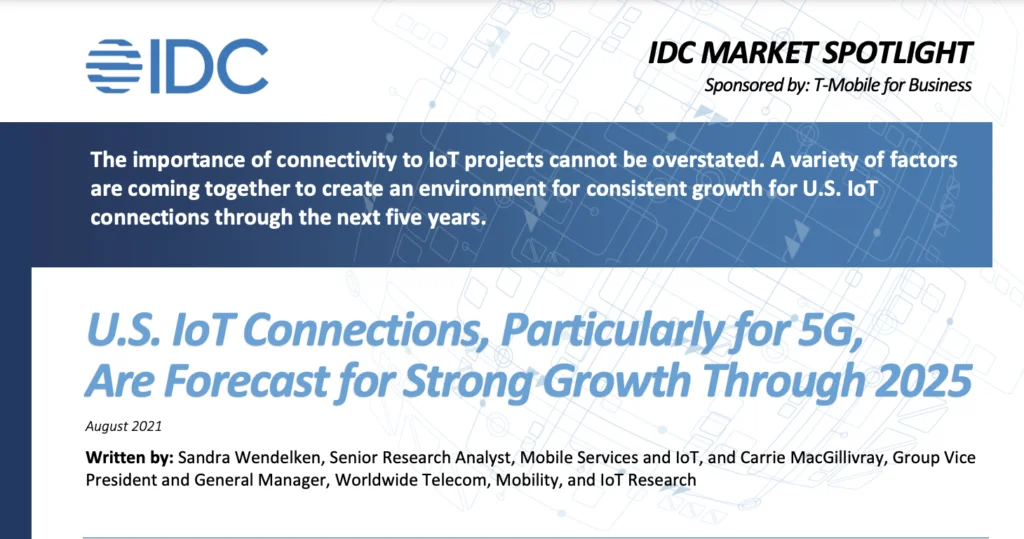 U.S IoT Connections, Particularly for 5G, Are Forecast for Strong Growth Through 2025