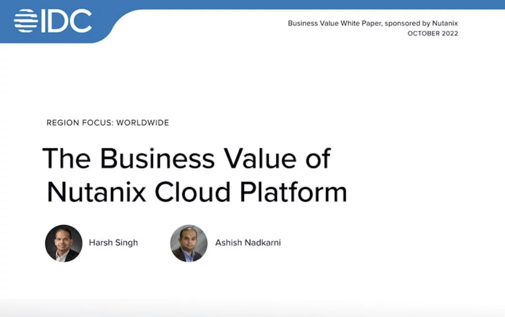 The Business Value of Nutanix Cloud Platform